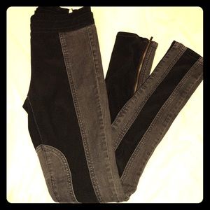 Bcbgmaxaziria black and gray pants